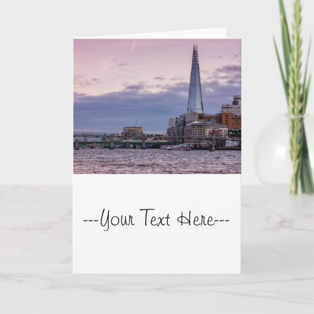 The Shard In The Evening, London UK Card (Front)