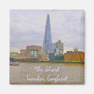 The Shard, Thames River, London, England Magnet
