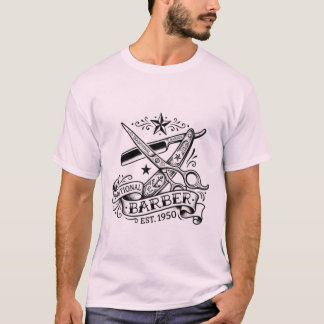 The Sharp Edge | Old-School Barber Flash Graphic T T-Shirt