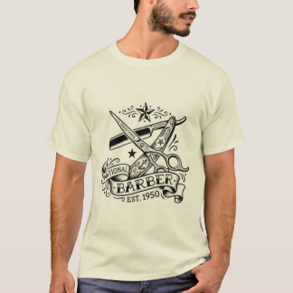 The Sharp Edge | Old-School Barber Flash Graphic T T-Shirt