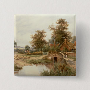 The Sheep Drover 15 Cm Square Badge