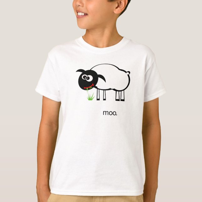The Sheep Says Moo. T-Shirt (Front)