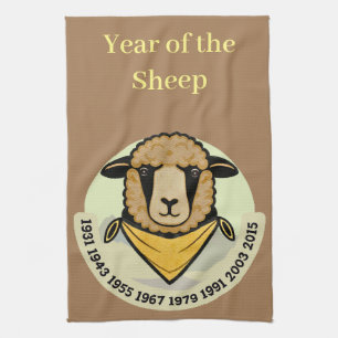 The Sheep Through Generations  Tea Towel