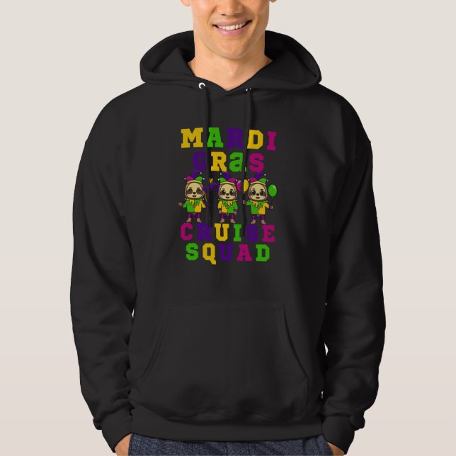 The Shenanigans begin Sloth 2023 Mardi Gras Cruise Hoodie (Front)