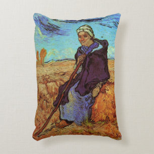 The Shepherdess (after Millet) by Vincent van Gogh Decorative Cushion