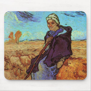 The Shepherdess (after Millet) by Vincent van Gogh Mouse Mat
