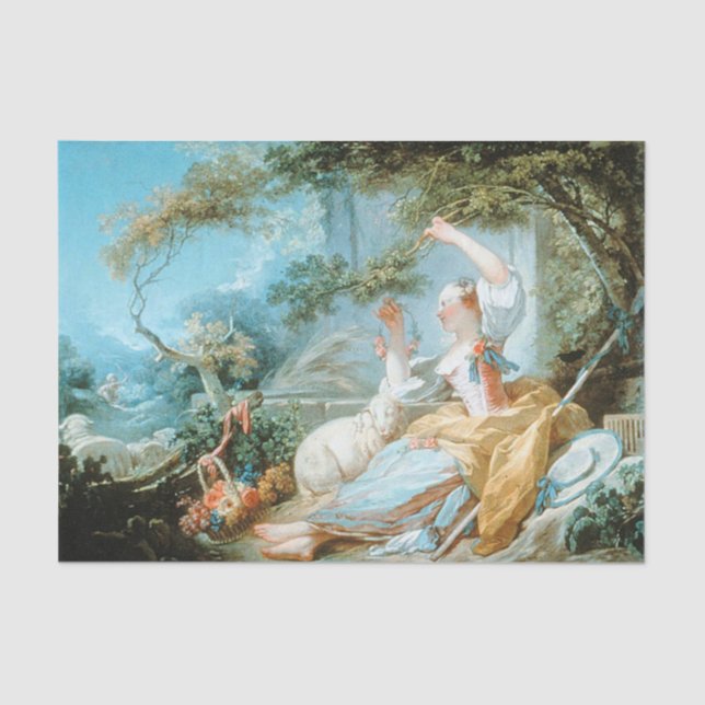 The Shepherdess by Jean Honore Fragonard Tissue Paper (Front)