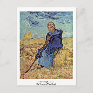 The Shepherdess By Vincent Van Gogh Postcard