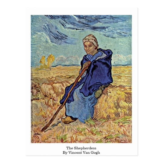 The Shepherdess By Vincent Van Gogh Postcard