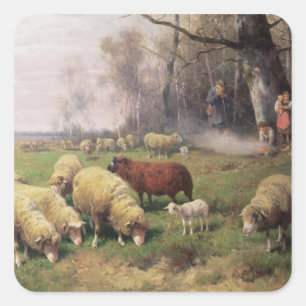 The Shepherd's Family Square Sticker
