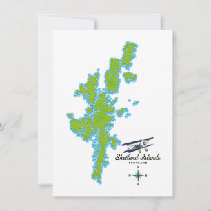 The Shetland Islands map Invitation