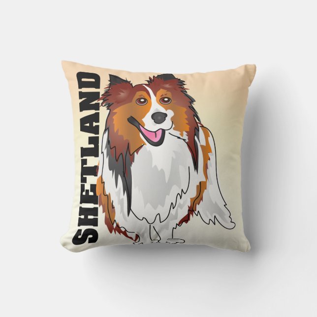 The Shetland Sheepdog Pillow (Front)