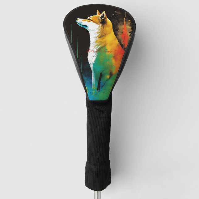 The Shiba Inu Dog - Composition 007 Golf Head Cover (Front)