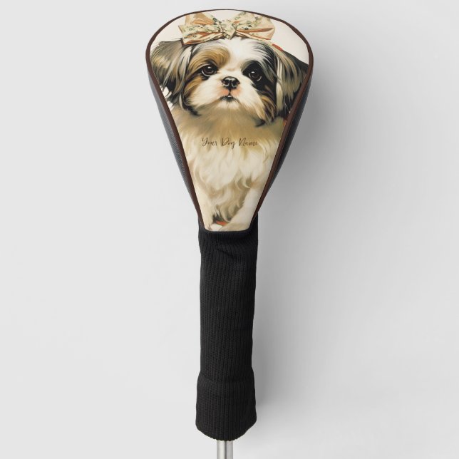 The Shih Tzu Dog 001 - Odessa Leyendecker Golf Head Cover (Front)
