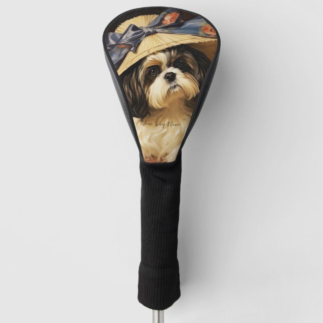 The Shih Tzu Dog 003 - Odessa Leyendecker Golf Head Cover (Front)
