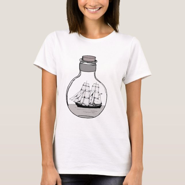 The ship in the glass bulb T-Shirt (Front)