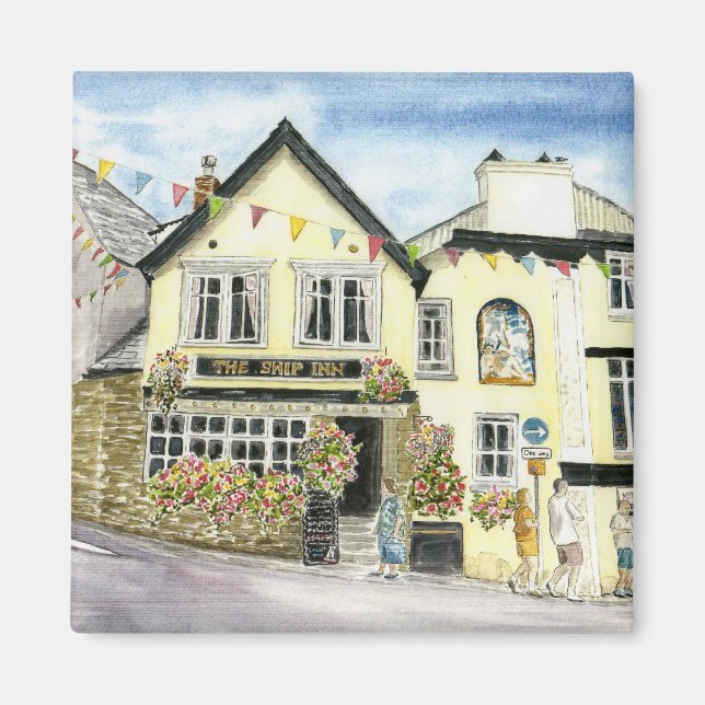 'The Ship Inn (Fowey)' Magnet (Front)