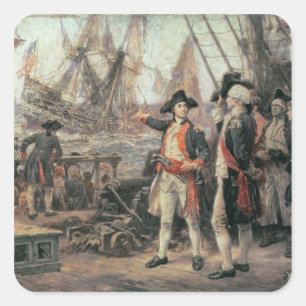 The ship that sank the Victory, 1779 Square Sticker