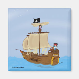 The Ship WIth Pirates Magnet