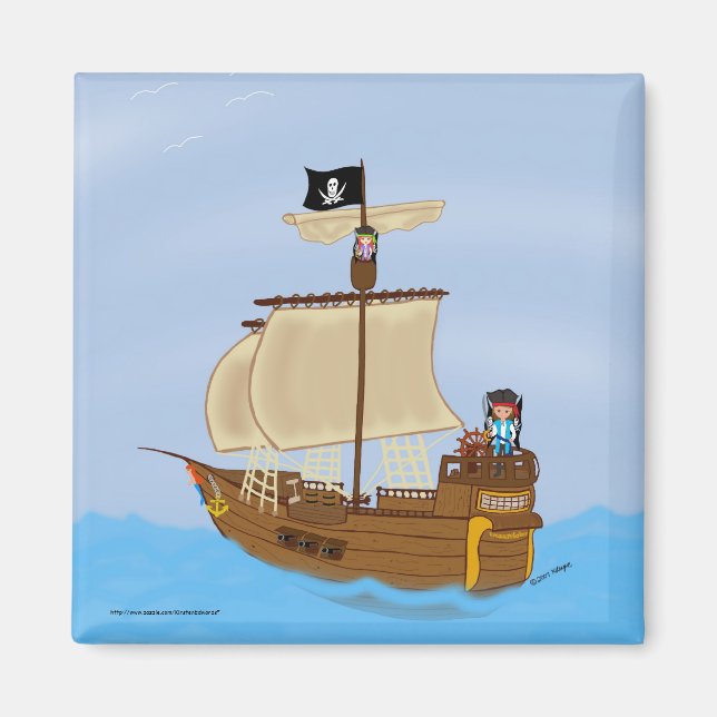 The Ship WIth Pirates Magnet (Front)