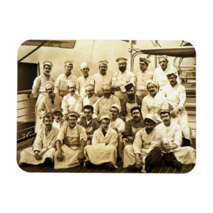 The ship's cooks aboard the R.M.S. Teutonic (b/w p Magnet