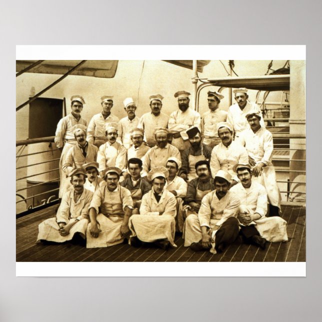 The ship's cooks aboard the R.M.S. Teutonic (b/w p Poster (Front)