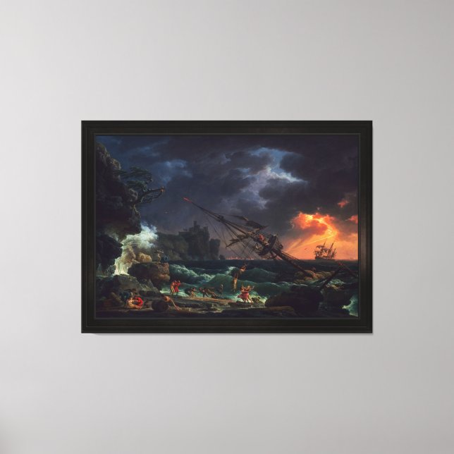 The Shipwreck by Claude Joseph Vernet Canvas Print (Front)