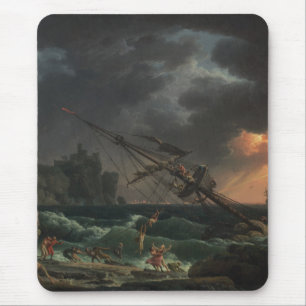 The Shipwreck by Claude-Joseph Vernet Mouse Mat