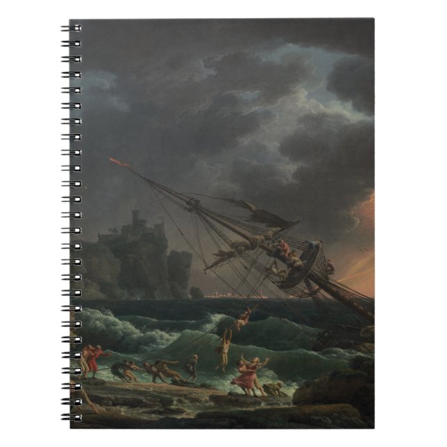 The Shipwreck by Claude-Joseph Vernet Notebook (Front)