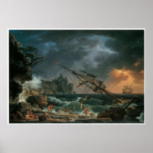 The Shipwreck, Claude-Joseph Vernet Poster