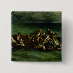 The Shipwreck of Don Juan, 1840 15 Cm Square Badge
