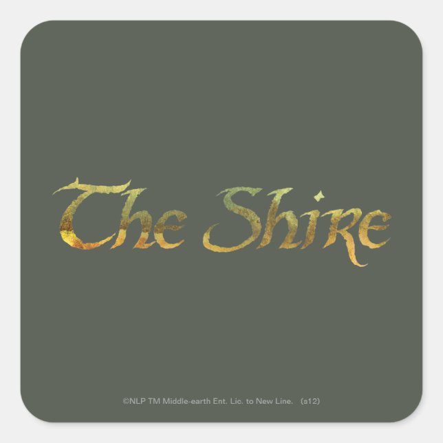 THE SHIRE™ Name Textured Square Sticker (Front)