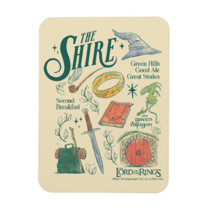THE SHIRE™ Watercolor Collage Graphic Magnet
