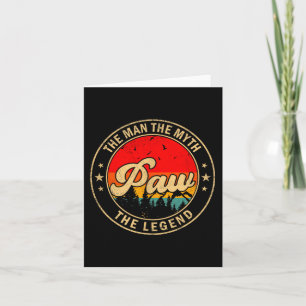 The Shirt Paw Myth Legend Vintage Retro Card
