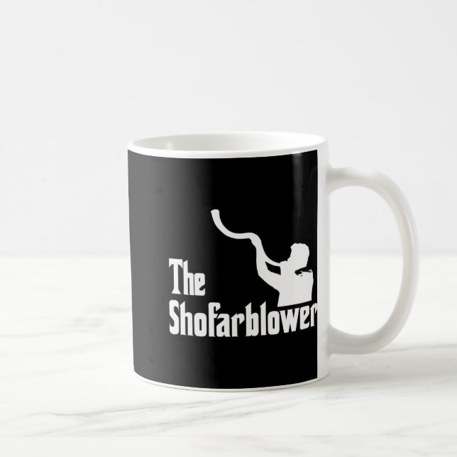 The Shofar Blower Rosh Hashanah Rabbi Temple Jewis Coffee Mug (Right)