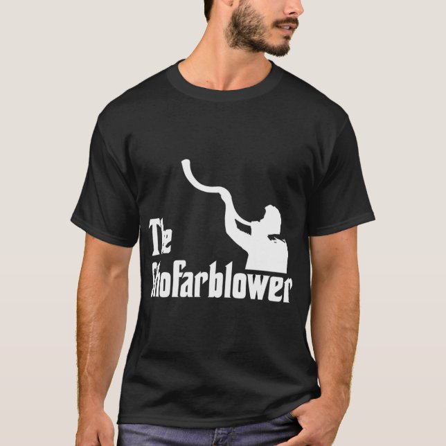 The Shofar Blower Rosh Hashanah Rabbi Temple Jewis T-Shirt (Front)