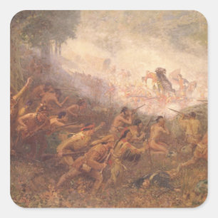 The Shooting of General Braddock Square Sticker