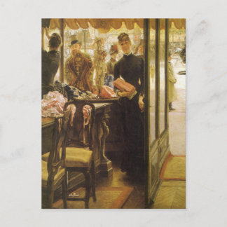 The Shop Girl by James Tissot, Victorian Fine Art Postcard