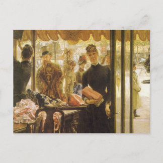 The Shop Girl by James Tissot, Victorian Fine Art Postcard
