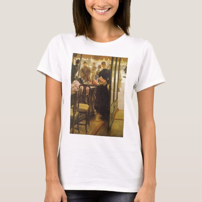 The Shop Girl by James Tissot, Victorian Fine Art T-Shirt (Front)
