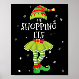 The Shopping Elf Fun Matching Family Group Xmas Pa Poster
