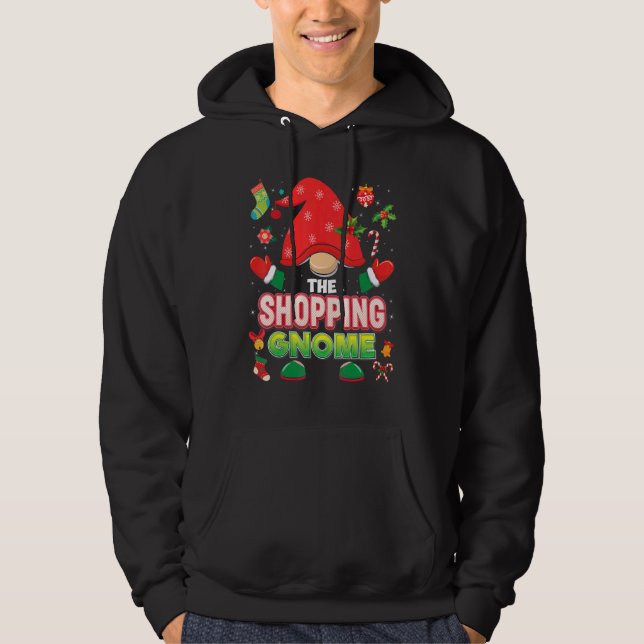 The Shopping Gnome Matching Family Merry Christmas Hoodie (Front)