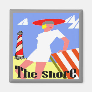 The Shore, Gal at Lighthouse Magnet