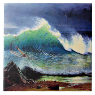 The Shore of the Turquoise Sea Tile