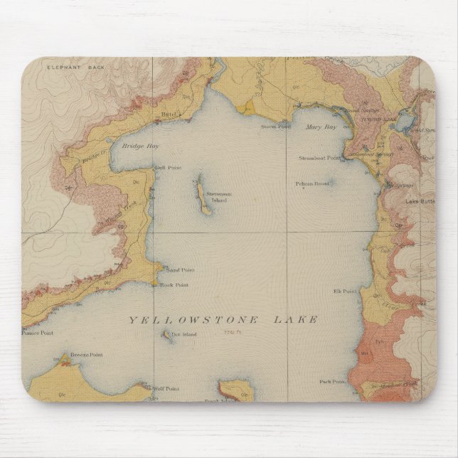 The Shores of Yellowstone Lake Mouse Mat (Front)