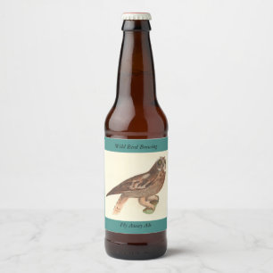 The Short-eared Owl (Otus palustris) New York Bird Beer Bottle Label