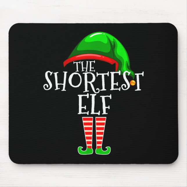 The Shortest Elf Family Matching Group Christmas G Mouse Mat (Front)