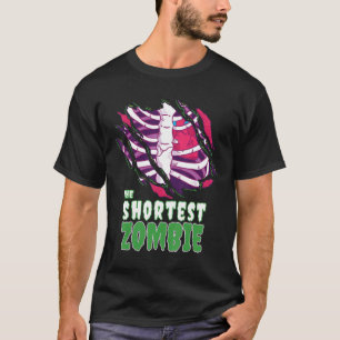 The Shortest Zombie Funny Halloween Family Zombie  T-Shirt