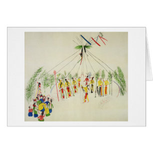 The Shoshone Sun Dance (pigment on muslin)