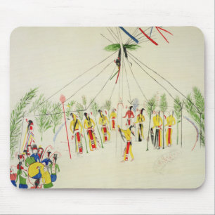 The Shoshone Sun Dance (pigment on muslin) Mouse Mat